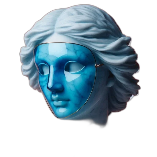 mask, face, crown, jewelry, vaporwave, 3d render, photorealistic, concept art transparent PNG cut-out