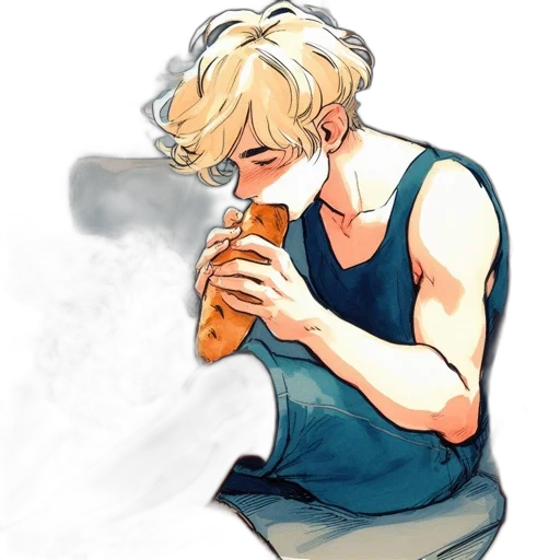 food, watercolor, concept art, cartoon, pixel art, two, animated, characters transparent PNG cut-out