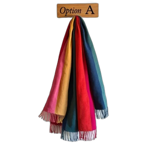 umbrella, staff, dress, colorful, dark, striped, scarf, hanging transparent PNG cut-out