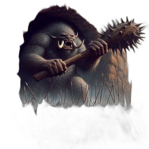creature, animal, staff, weapon, concept art, fantasy art, photorealistic, comic book art transparent PNG cut-out