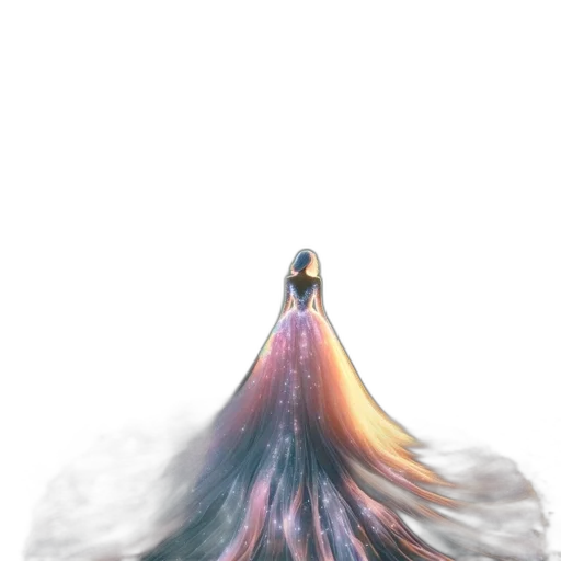 dress, hair, crown, creature, concept art, fantasy art, 3d render, watercolor transparent PNG cut-out