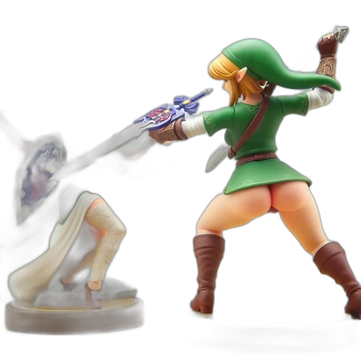 weapon, sword, concept art, 3d render, green, two, figurines, fantasy transparent PNG cut-out