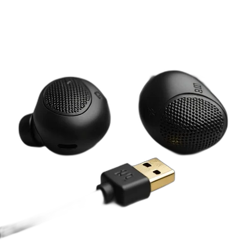 3d render, pair, black, wireless, earbuds, mesh, design, charging transparent PNG cut-out