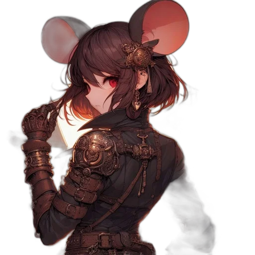 mask, staff, jacket, weapon, fantasy art, concept art, anime, cyberpunk transparent PNG cut-out