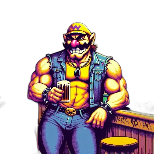 staff, furniture, animal, pixel art, concept art, comic book art, cartoon, mario transparent PNG cut-out