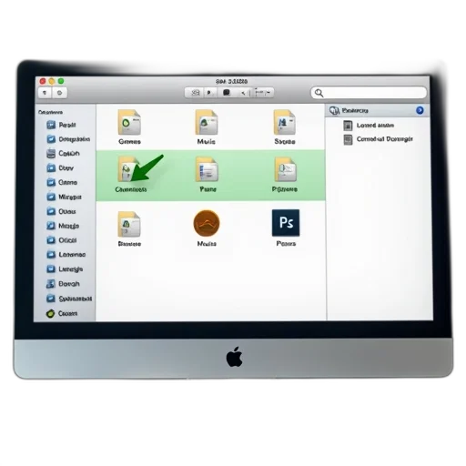 computer, screen, displaying, file, manager, interface, various, folders transparent PNG cut-out