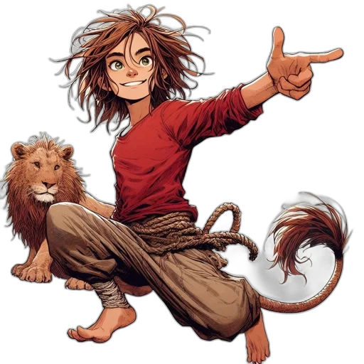 staff, animal, concept art, fantasy art, comic book art, cartoon, young, character transparent PNG cut-out