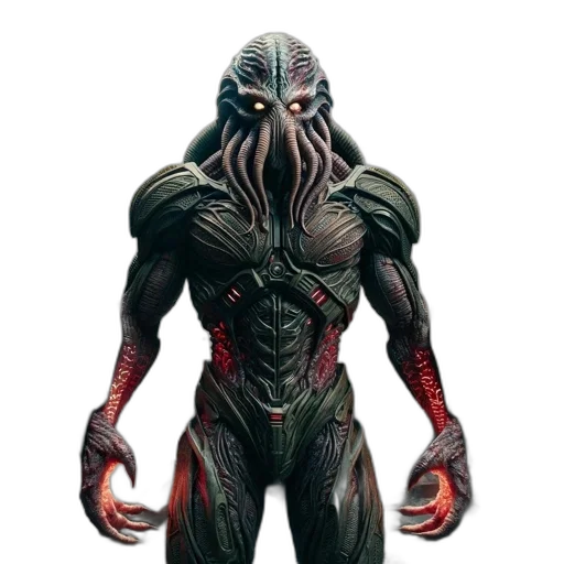 creature, mask, animal, robot, concept art, comic book art, 3d render, fantasy art transparent PNG cut-out