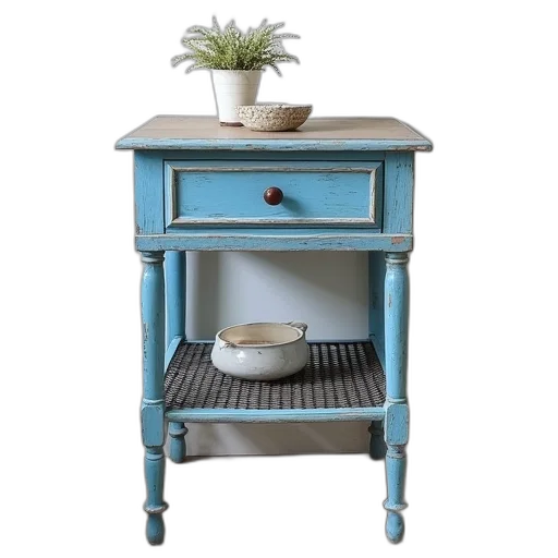 furniture, 3d render, blue, pastel, side, table, has, wire transparent PNG cut-out