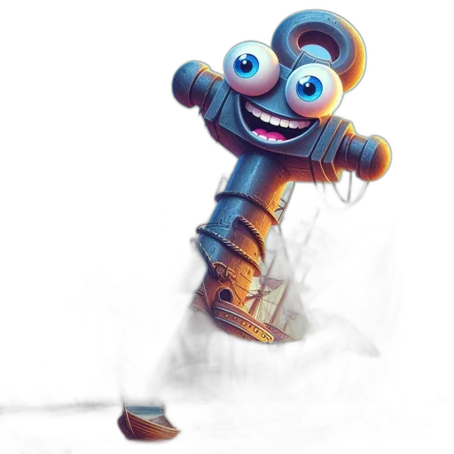 robot, staff, weapon, creature, concept art, 3d render, photorealistic, fantasy art transparent PNG cut-out