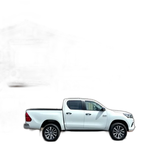 car, 3d render, concept art, photorealistic, white, pickup, truck, parked transparent PNG cut-out