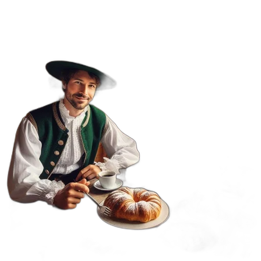 food, hat, shoes, weapon, photorealistic, concept art, oil painting, fantasy art transparent PNG cut-out