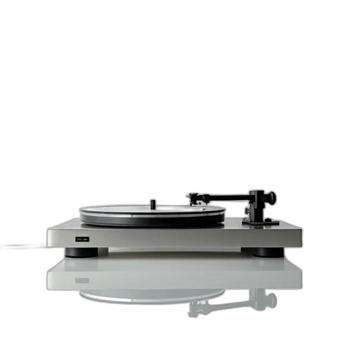 modern, turntable, clear, glass, platter, black, tonearm, stylus transparent PNG cut-out