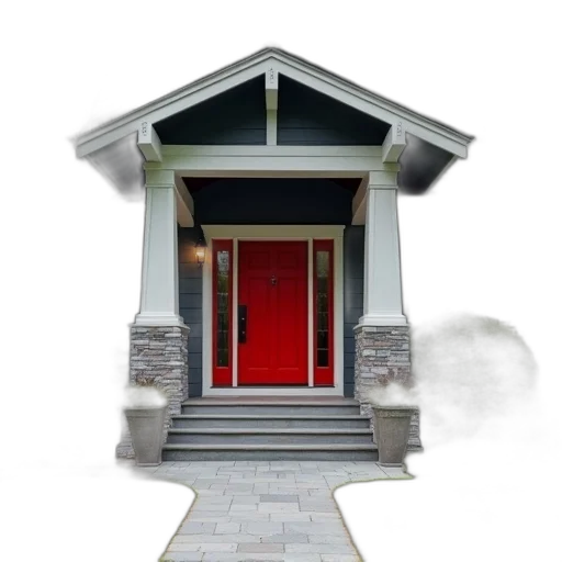 building, furniture, staff, 3d render, photorealistic, concept art, fog, red transparent PNG cut-out