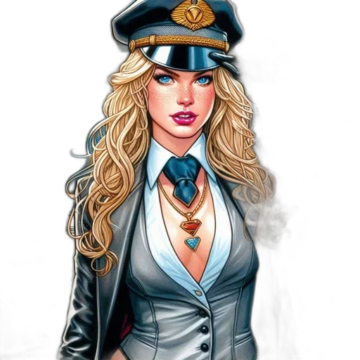 staff, jacket, comic book art, fantasy art, concept art, cartoon, blue, blonde transparent PNG cut-out