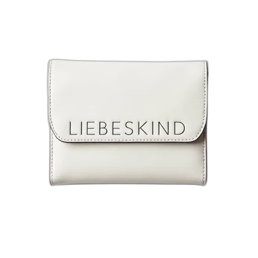 white, leather, wallet, word, liebeskind, embossed, front, featuring transparent PNG cut-out