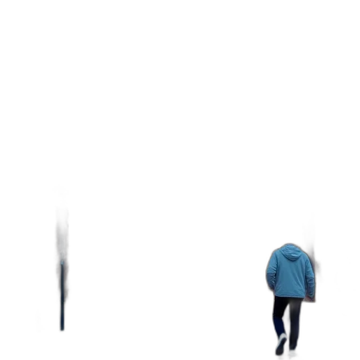 jacket, umbrella, robot, creature, concept art, pixel art, 3d render, vaporwave transparent PNG cut-out