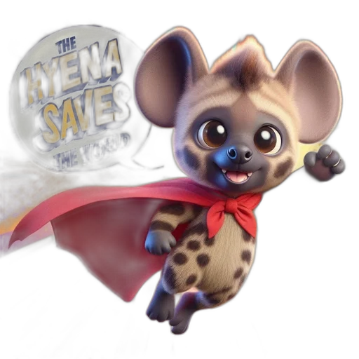staff, animal, concept art, 3d render, comic book art, fantasy art, animated, hyena transparent PNG cut-out