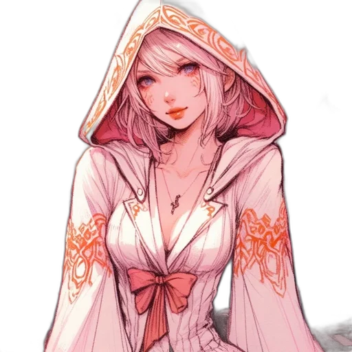 dress, staff, jacket, fantasy art, concept art, pixel art, watercolor, red transparent PNG cut-out