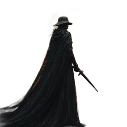 hat, staff, sword, umbrella, concept art, fantasy art, pixel art, comic book art transparent PNG cut-out