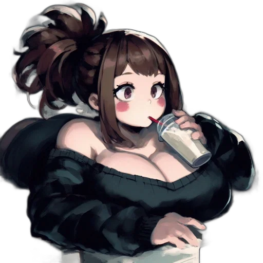bottle, jacket, dress, creature, watercolor, anime, pixel art, concept art transparent PNG cut-out