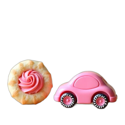 car, food, jewelry, furniture, 3d render, photorealistic, pastel, pink transparent PNG cut-out
