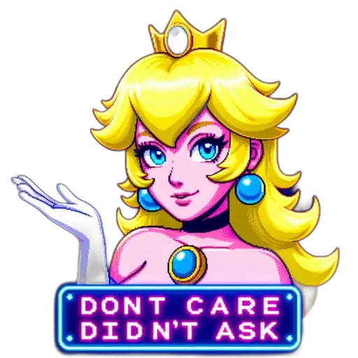 crown, dress, jewelry, pixel art, vaporwave, 3d render, concept art, stylized transparent PNG cut-out