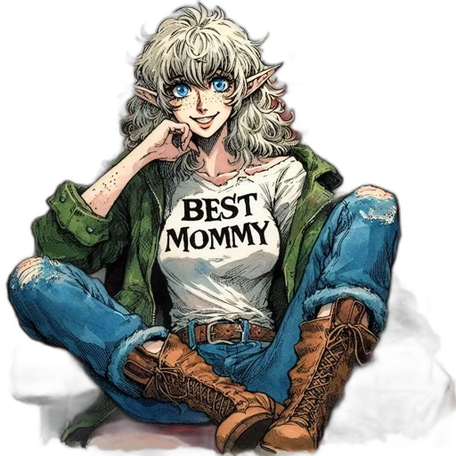jacket, anime, watercolor, cartoon, vaporwave, monochrome, blue, green transparent PNG cut-out