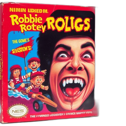 nes, cartridge, cover, sinister-looking, robbie, rotten, confronts, three transparent PNG cut-out
