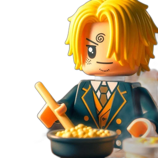 food, staff, 3d render, concept art, pixel art, photorealistic, lego, figure transparent PNG cut-out