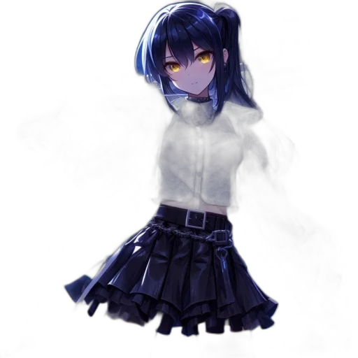 dress, jacket, staff, creature, concept art, anime, pixel art, watercolor transparent PNG cut-out