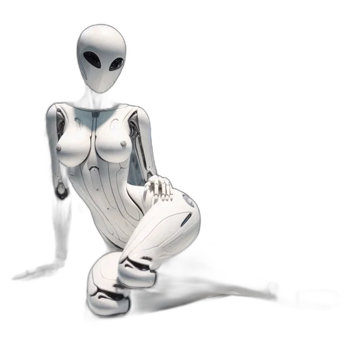 robot, dress, jewelry, concept art, 3d render, fantasy art, pixel art, outer space transparent PNG cut-out