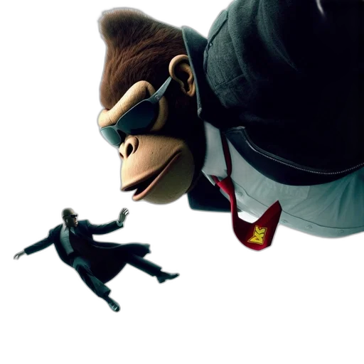 jacket, concept art, 3d render, two, characters, interact, blank, canvas transparent PNG cut-out