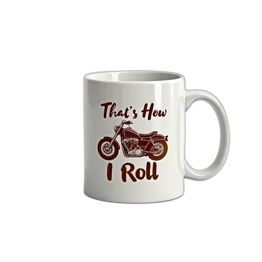 car, photorealistic, 3d render, white, coffee, mug, brown, design transparent PNG cut-out