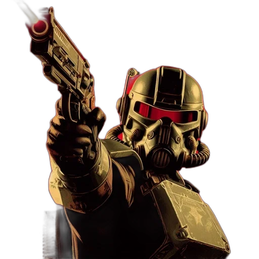robot, weapon, concept art, pixel art, comic book art, 3d render, armored, soldier transparent PNG cut-out