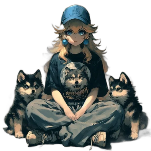 animal, staff, hat, pixel art, concept art, anime, watercolor, blue transparent PNG cut-out