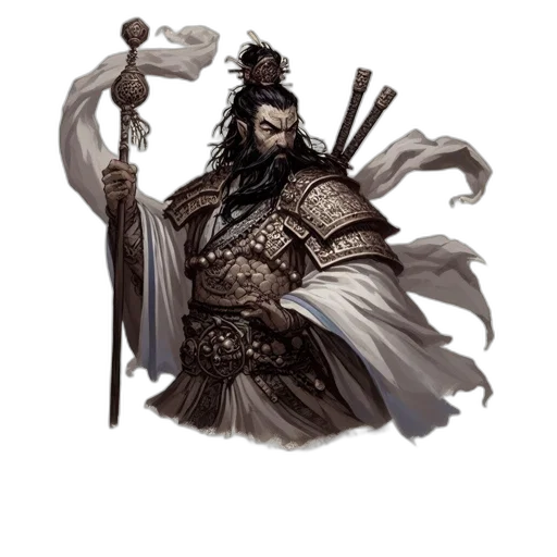 sword, staff, weapon, fantasy art, concept art, comic book art, pixel art, monochrome transparent PNG cut-out