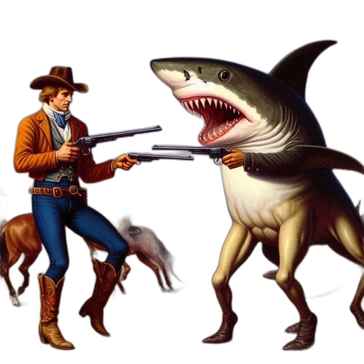 weapon, animal, creature, concept art, fantasy art, pixel art, comic book art, underwater transparent PNG cut-out