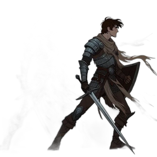 sword, weapon, dragon, concept art, fantasy art, comic book art, pixel art, dark transparent PNG cut-out