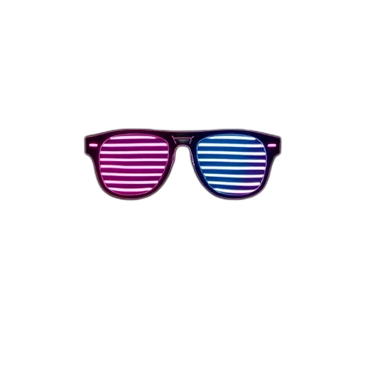 hat, face, vaporwave, 3d render transparent PNG cut-out