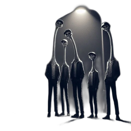 staff, mask, creature, umbrella, concept art, 3d render, fantasy art, comic book art transparent PNG cut-out