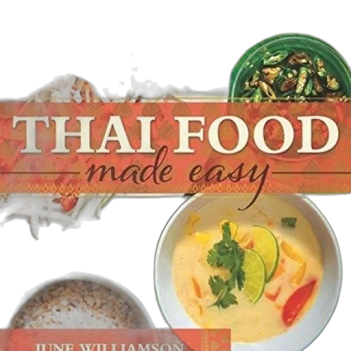 food, thai, made, easy, book, cover, featuring, colorful transparent PNG cut-out