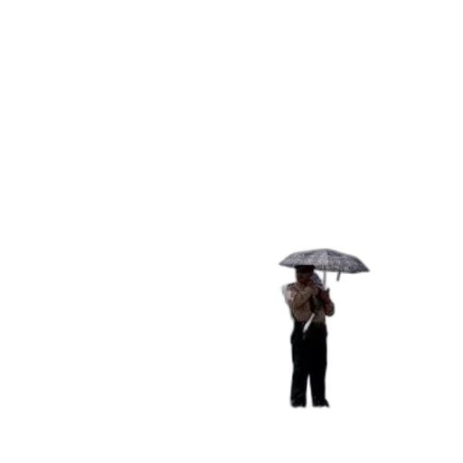 umbrella, staff, jacket, hat, 3d render, pixel art, concept art, photorealistic transparent PNG cut-out