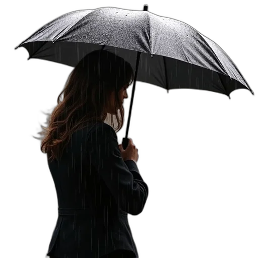 umbrella, jacket, staff, dress transparent PNG cut-out