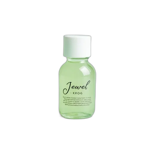 bottle, small, round, white, cap, filled, pale, green transparent PNG cut-out