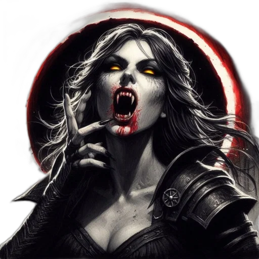 comic book art, concept art, fantasy art, photorealistic, fierce, female, character, glowing transparent PNG cut-out