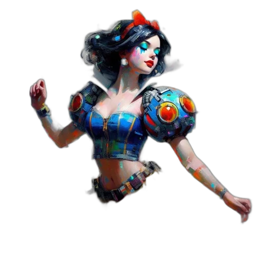 robot, dress, weapon, jewelry, concept art, fantasy art, pixel art, 3d render transparent PNG cut-out