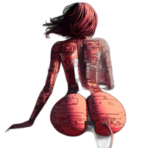 robot, dress, mask, concept art, cyberpunk, comic book art, pixel art, outer space transparent PNG cut-out