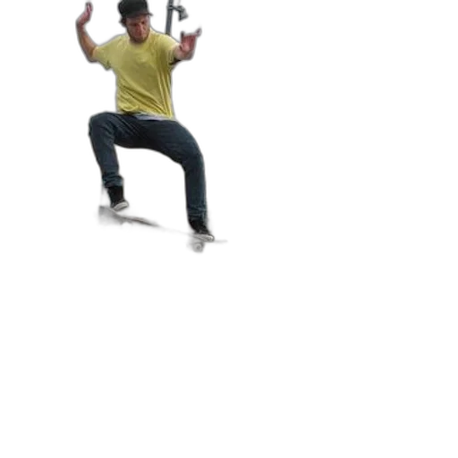 staff, creature, shoes, 3d render, concept art, photorealistic, pixel art, skateboarder transparent PNG cut-out