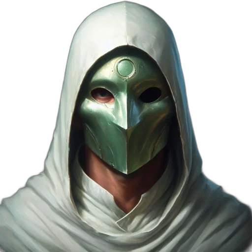 mask, face, weapon, concept art, fantasy art, cyberpunk, pixel art, green transparent PNG cut-out